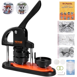 VEVOR 2.28 Inch/58MM Button Maker Machine, Pin Maker, Installation-Free Badge Punch Press Kit, Children Diy Gifts Button Making Supplies \w 500PCs
