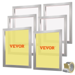 VEVOR 6 Pieces Screen Printing Kit, Aluminum Silk Screen Printing Frames, 20X24Inch Silk Screen Printing Frame \w 305 Count Mesh, High Tension Nylon