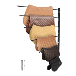 VEVOR 30.9 X 29.9 X 5.5 In Wall Mounted Saddle Rack, Swing Out Saddle Holder, Six Tiers Horse Saddle Stand, Space Saving Horse Pad And Blanket Rack