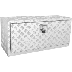 VEVOR 36"×17"×18" Underbody Truck Box, Pickup Storage Box, Aluminum Diamond Plate Box \w Lock And Keys, Waterproof Trailer Storage Box \w T-Handle