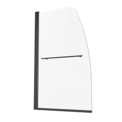 VEVOR 34 In W X 55 In H Frameless Bathtub Shower Door, Half Shower Door, 180° Rotatable Tempered Glass Door, Half Door \w 1/4 In Tempered Glass