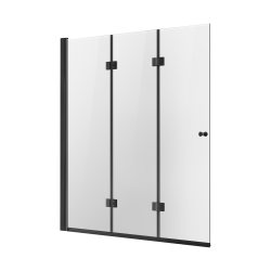 VEVOR 51 In W X 56 In H Bathtub Shower Door, Frameless Foldable Hinged Shower Door, Tri-Fold Shower Door \w 1/4 In Tempered Glass Door, 180°