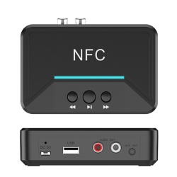 THE WAY Nfc Bluetooth Receiver, Bluetooth 5.0 Adapter, Wireless Audio Receiver USB/rca Multi-Output, Smart Playback Stereo Audio