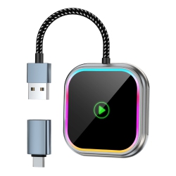 THE WAY Carplay Wireless Adapter, Suitable for Apple Android Smart Car Interconnection Wireless Carplay Adapterwireless Carplay+Auto Two-In-One