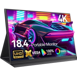 UPERFECT 18.4" 4K Uhd Portable Monitor - 100% Srgb 10-Bit HDr, USB-C/mini HDMI, Vesa Mount & Protective Cover - Second Screen For