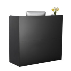 VEVOR 47 Inch Reception Desk, Rectangular Front Counter Table, Office Reception Counter \w Lockable Drawer And Storage Cabinet, for Checkout, Lobby