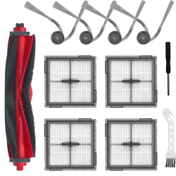 MYACUC Vacuum Cleaner Accessories Set for Roborock Q10 S5/q10 S5+, Includes 1 Main Brush, 4 Side Brushes, 4 Filters