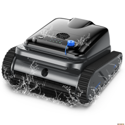 OUCAXIA Y50S Robotic Pool Cleaner, Upgraded Motor, Powerful Wall-Climbing \w Scrubber Brushes, Smart Path Navigation, Cordless Pool Vacuum For