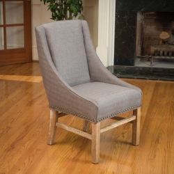 STREAMDALE FURNITURE Contemporary Upholstered Dining Chair With Nailhead Trim