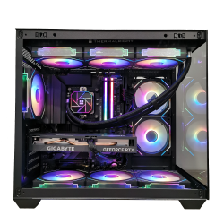 FUNHEI TECH Gaming PC, Amd Ryzen 7 9800X3D 8-Core Processor, Rtx 5090, 32GB Ddr5 Ram, 1Tb SSD, Wifi & Bluetooth, Win11 Pro In Black