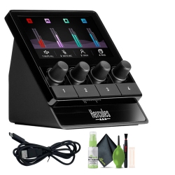 HERCULES Stream 100, Audio Mixer for Content Creators, Up to 8 Tracks, Bundle