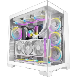 ANTEC C8 Argb, 2X Tqr 160MM & 1X Tq 140MM Argb Pwm Fans, Dual-Chamber Layout, Type-C, 360MM Radiator Support, Seamless Tg Front & Side Panels, Rtx