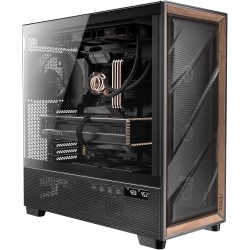 ANTEC Flux Pro, 6 X Pwm Fans Included, High-Airflow Front Panel \w Walnut Wood, Ishift Psu 90° Mount, USB3.0 X 2, Type-C, 420MM Radiator Support