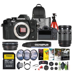 OLYMPUS Om-D E-M10 Mark Iv Mirrorless Digital Camera \w 14-42MM And 40-150 MM Lens + 3PC Mc Pro Filter Kit Uv/cpl/f 37MM + 64GB Sf-M Tough Series