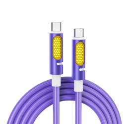 THE WAY 240W Data Line Aromatherapy Luminous Column Colorful Silicone Fast Charging Cable Suitable for Apple Huawei Notebook Dual Port-Cpd240W [Dual
