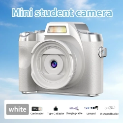 THE WAY HD Digital Camera Small Slr Student Party Selfie Video Portable Mini Ccd Camera Retro Fashion Digital Camera 4K HD - + 32G Memory Card +
