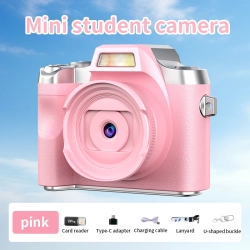 THE WAY HD Digital Camera Small Slr Student Party Selfie Video Portable Mini Ccd Camera Retro Fashion Digital Camera 4K HD - + 32G Memory Card +