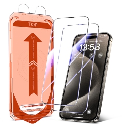 THE WAY Iphone 16 Pro Privacy Screen Protector - [Auto Alignment Kit] Screen Protector Made Of Top-Grade Tempered Glass, Easy to Use (HD, Instant