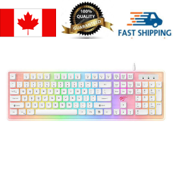 HAVIT Kb876L Wired RGB Backlighting Gaming Keyboard_White