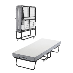 VEVOR 31 In X 75 In Rollaway Bed, Folding Bed \w 5 In Mattress, Twin Size Foldable Bed \w Sturdy Metal Frame & Memory Foam Mattress, Portable Twin