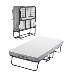 VEVOR 38 In X 75 In Rollaway Bed, Folding Bed \w 5 In Mattress, Twin Size Foldable Bed \w Sturdy Metal Frame & Memory Foam Mattress, Portable Twin