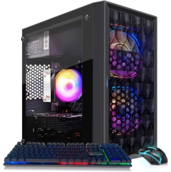 STGAUBRON Gaming PC Computer Desktop, Intel Core I7 8Th Gen Up to 4.1Ghz, Radeon Rx 560 4G, 16G Ddr4, 512G SSD, 600M Wifi, Bt 5.0, RGB Fan X2