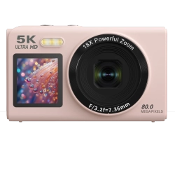 THE WAY 5K Student Camera 8000 Megapixel HD Dual Screen Selfie Ccd Small Digital Camera Wifi Small Autofocus for Vlog Live Broadcast - 32G Memory