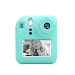 THE WAY Children's Polaroid 9600W High-Definition Photo Taking Thermal Sensitive Printing Camera, 4K Printing, 16X Magnification - Watermelon Green+