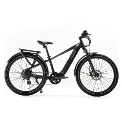 CYCROWN Dremax Commuter E-Bike (500W Motor/96Km Range/45Km/h Top Speed/sensorswap Tech & Smart App/27.5X2.4" Puncture-Resistant Tires) - In Grey