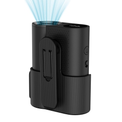 MYACUC Portable Waist Clip Fan, 36000Rpm Wearable Neck Fan, USB Rechargeable Mini Belt Fan With 100 Wind Speeds for Outdoor Use