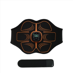 GREEN SCENIC Ems Abdominal Muscle Stimulator Belt - 10 Modes, 30 Intensity Levels, Rechargeable, for Fat Burning, Toning & Recovery - Works On Waist
