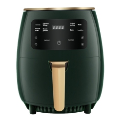 GREEN SCENIC Smart Touch Screen Air Fryer 4.5L Large Capacity Household Oil-Free Electric Oven All-In-One Machine Touch Control Circulation Heating