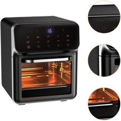 GREEN SCENIC 9L Large Capacity Visual Air Fryer | 1350W Fast Heating + Smart Menu 3 Grilling Modes
