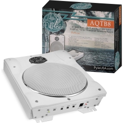 PYLE Lanzar Low Profile Marine Subwoofer System - 1000 Watt 8 Inch Slim Active Waterproof Amplified Bass Speaker - Underseat Mount Audio Sound
