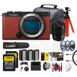 PANASONIC Lumix S9 Mirrorless Camera (Red) Bundle With Accessories