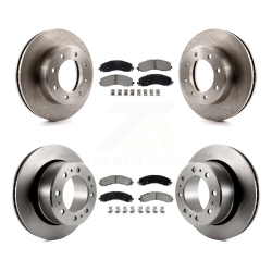 CMX Front Rear Disc Brake Rotors Ceramic Pad Kit for 2020-2021 Ram 3500 With Dual Wheels K8C-103818