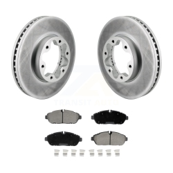 TRANSIT AUTO Front Coated Brake Rotor Ceramic Pad Kit for Ford Transit-250 Transit-350 Transit-150 Awd Kgc-102753