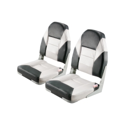 VEVOR Boat Seat, High Backrest, Folding Fishing Boat Seat \w Thickened Sponge Cushion & Waterproof Pvc Leather, Aluminum Alloy Hinges, Flip Up Boat