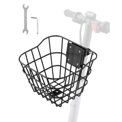 VEVOR 20Lbs Max Load Front Bike Basket, Electric Scooter Basket \w Fixed Bracket, Construct From Solid Steel, Kids Bike/adult Bicycle Basket/knee