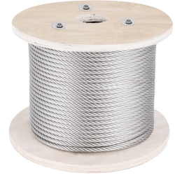 VEVOR 316 Stainless Steel Cable, 500Ft Stainless Steel Wire Rope Of 5/32 Inch Diameter And 1X19 Construction, 3300 Lbs Breaking Strength Steel Cable