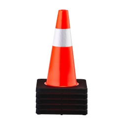 VEVOR 18 In/45 Cm Safety Cones, 5 PCs Pvc Traffic Cone \w Reflective Collar And Black Weighted Base, Used for Traffic Control, Driveway Road