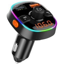 THE WAY Car Bluetooth Fm Transmitter Car Mp3 Player Qc3.0 Fast Charging, Bluetooth Fm Transmitter Car Charger