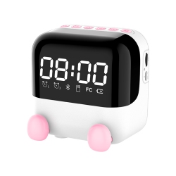 THE WAY Children's Clock Speaker Alarm Clock Wireless Bluetooth Speaker Portable Home Clock Desktop Mirror Digital Display Bluetooth Smart Speaker -