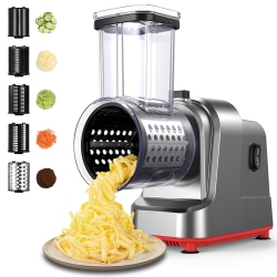 MYACUC Electric Vegetable Cutter With 5 Blades, Salad Slicer And Julienne Tool for Kitchen Use