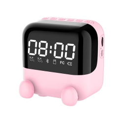 THE WAY Children's Clock Speaker Alarm Clock Wireless Bluetooth Speaker Portable Home Clock Desktop Mirror Digital Display Bluetooth Smart Speaker