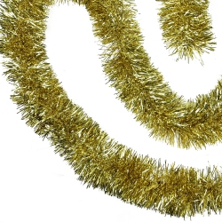 NORTHLIGHT Shiny Artificial Tinsel Christmas Garland - 18' X 3" - In Gold
