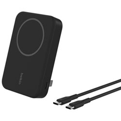 Belkin BoostCharge Pro Magnetic 10000 mAh Power Bank with Qi2 15W Charging + Cable - Black