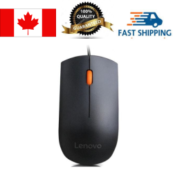 LENOVO Wired USB Mouse - In Black