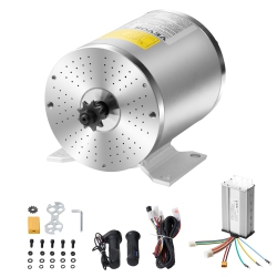 VEVOR 1800W Electric Brushless Dc Motor Kit - 48V 4500Rpm Motor \w Upgraded Speed Controller, Throttle Grip Kit for Go Karts E-Bike Motorcycle