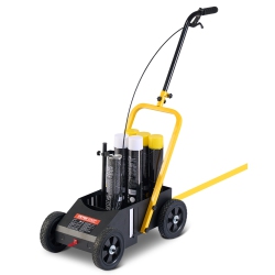 VEVOR 24 X 13 X 35.4 In Striping Line Marking Machine, 4-Wheel, Heavy Duty Striping Line Marking Machine, \w Adjustable Width, for Roads, Parking